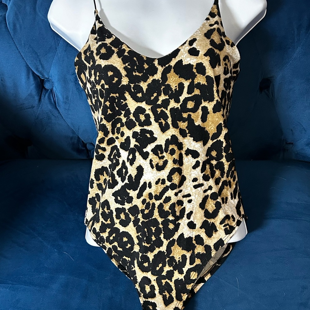 Gaze Leopard Print Camisole Top - Black and Tan